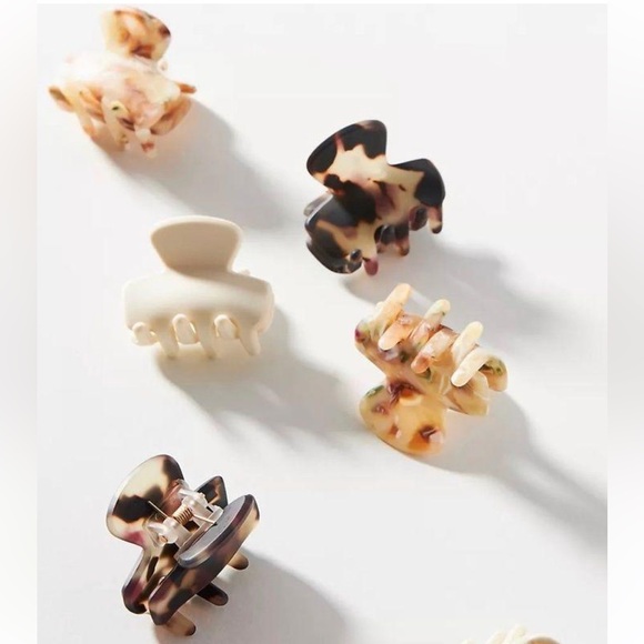Anthropologie Accessories - Anthropologie NWT Speckled Mini Hair Clip Set of 6